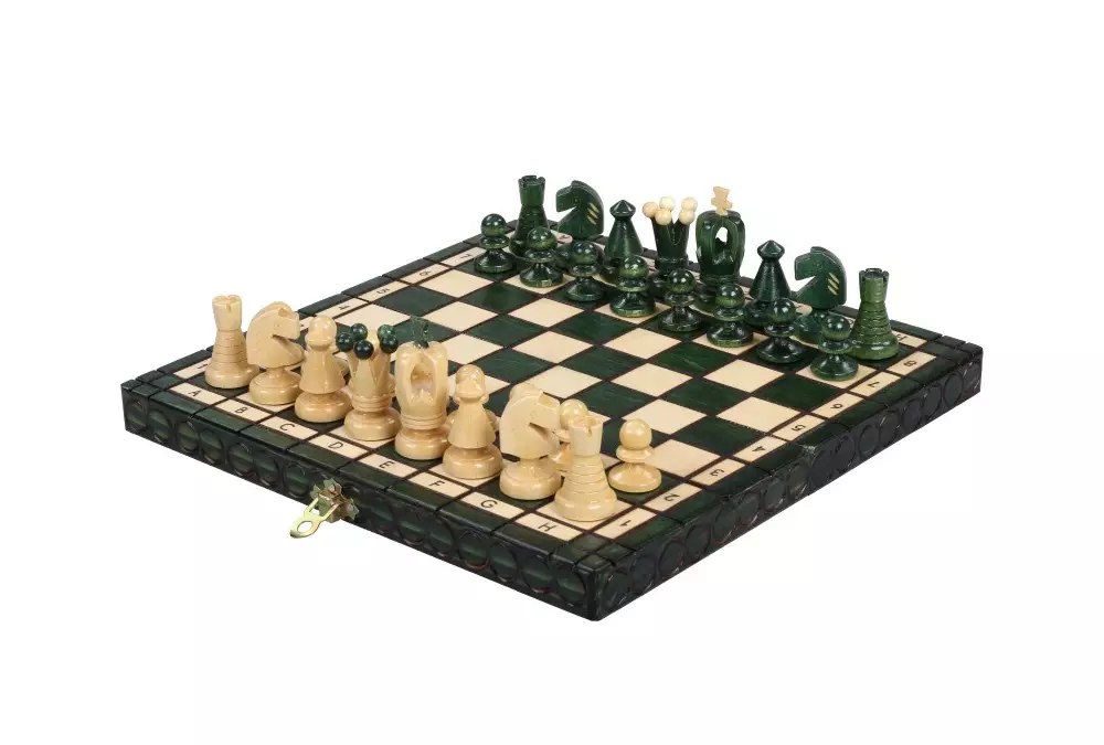 SZACHY KRÓLEWSKIE MAŁE kolor ZIELONY (28,5 x 28 cm)