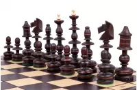 DUŻE SZACHY STAROPOLSKIE (58x58cm) Rzeźbione Drewniane