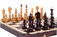 DUŻE SZACHY STAROPOLSKIE (58x58cm) Rzeźbione Drewniane