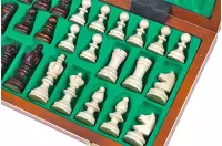 SZACHY OLIMPIJSKIE MAŁE intarsja (35x35cm)