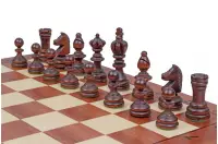 SZACHY OLIMPIJSKIE MAŁE intarsja (35x35cm)