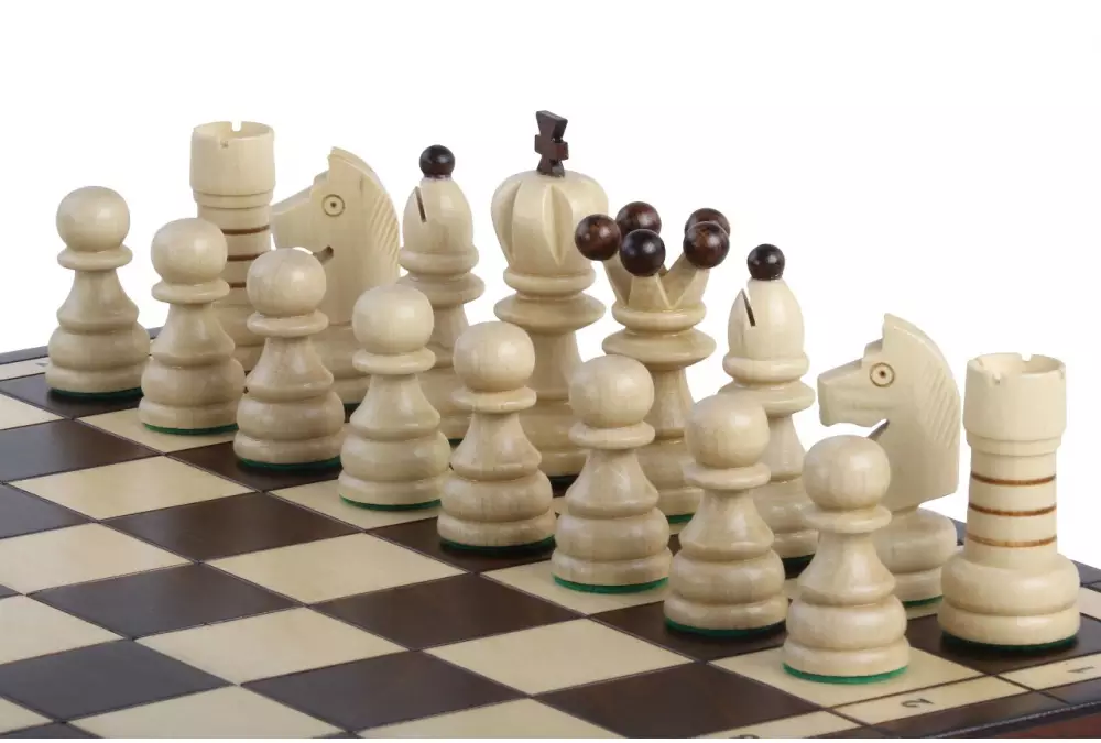 SZACHY PEREŁKA DUŻA (42x42cm) szachownica wypalana i malowana ręcznie