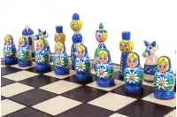 SZACHY BABUSZKI NIEBIESKIE (42x42cm)