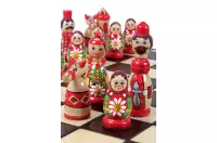 SZACHY BABUSZKI NIEBIESKIE (42x42cm)