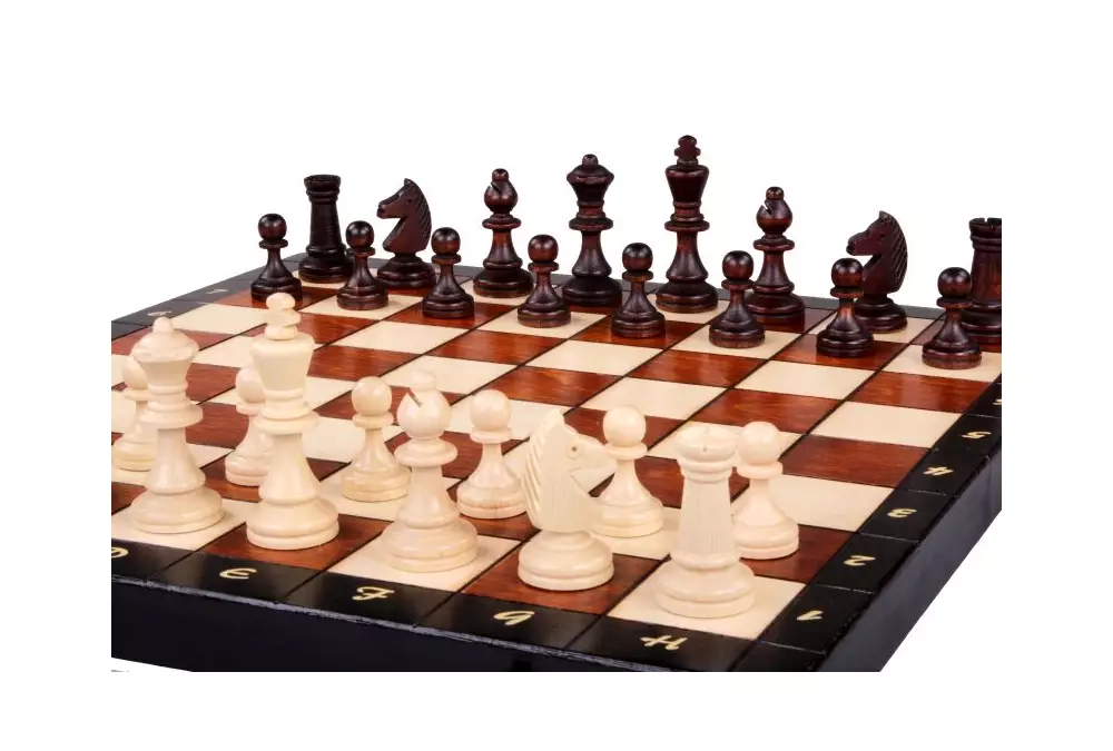 SZACHY DREWNIANE MAGNETYCZNE Lux DUŻE (36x35cm)