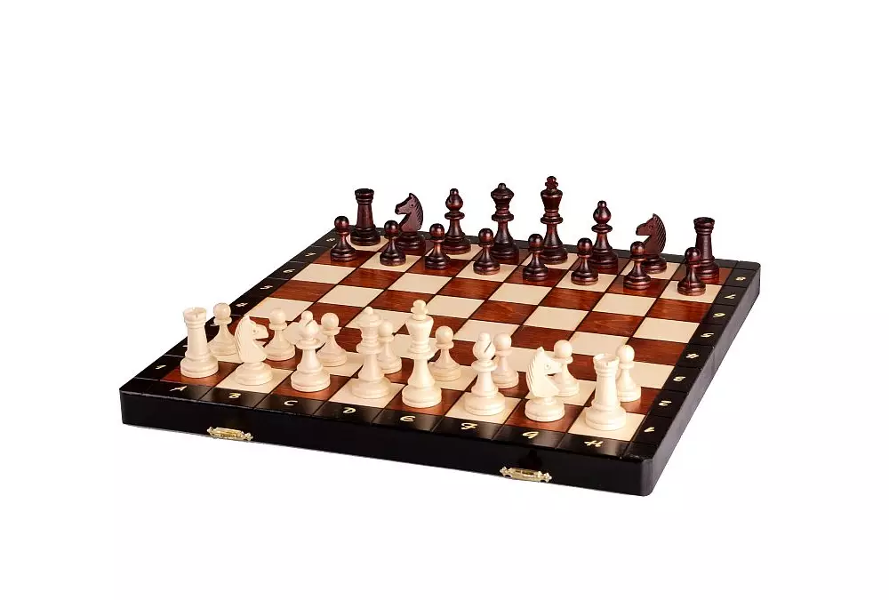 SZACHY DREWNIANE MAGNETYCZNE Lux DUŻE (36x35cm)