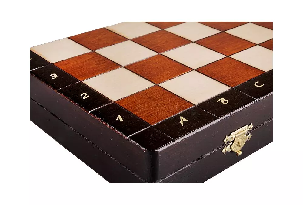 SZACHY DREWNIANE MAGNETYCZNE Lux DUŻE (36x35cm)