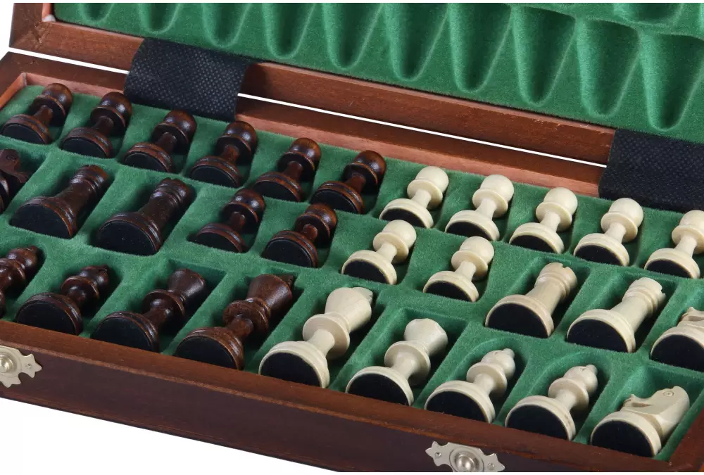 SZACHY MAGNETYCZNE DUŻE intarsjowane (35x35cm)