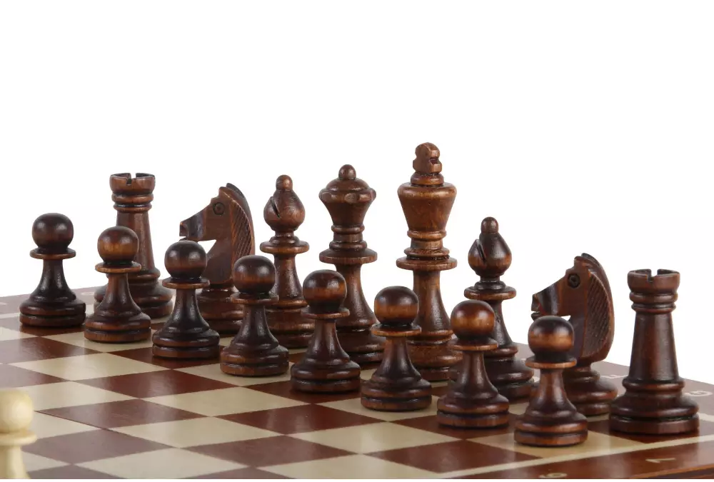 SZACHY MAGNETYCZNE DUŻE intarsjowane (35x35cm)