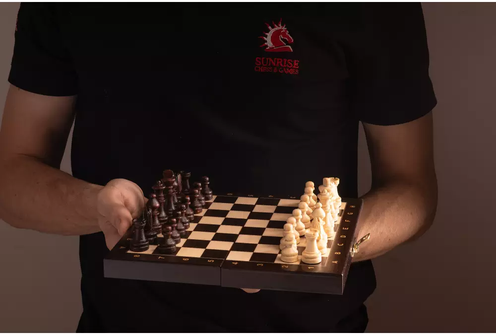 Szachy MAGNETYCZNE mini (20cm) z nadrukiem