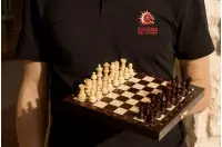 Szachy MAGNETYCZNE mini (20cm) z nadrukiem