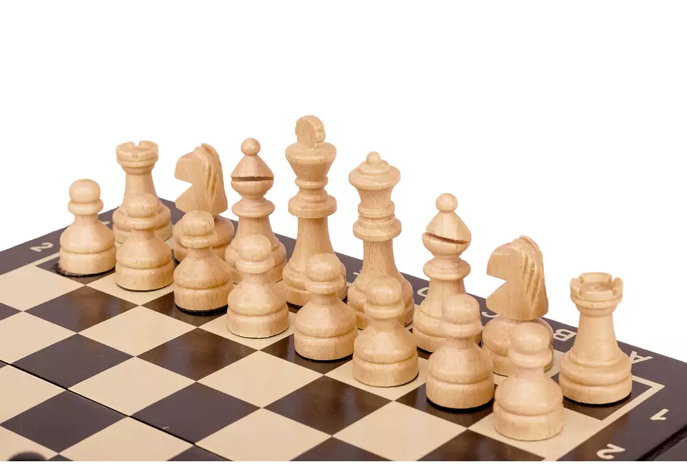 Szachy drewniane MAGNETYCZNE mini (20cm) - czarne