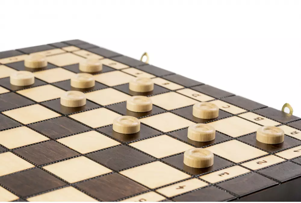 ZESTAW DREWNIANY 3 w 1 (40x40cm) SZACHY + WARCABY + BACKGAMMON