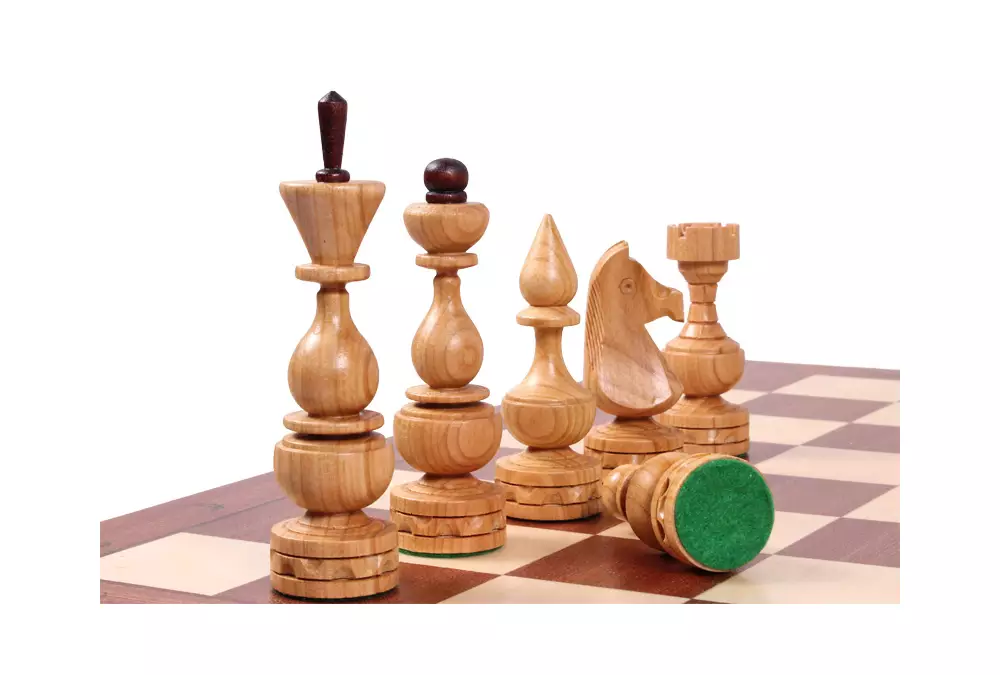 DUŻE SZACHY DEBIUT (48x48cm) intarsjowane