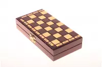 Drewniane szachy szkolne mini - wypalane