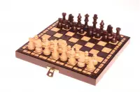 Drewniane szachy szkolne mini - wypalane
