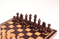 Drewniane szachy szkolne mini - wypalane