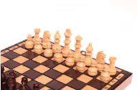 Drewniane szachy szkolne mini - wypalane