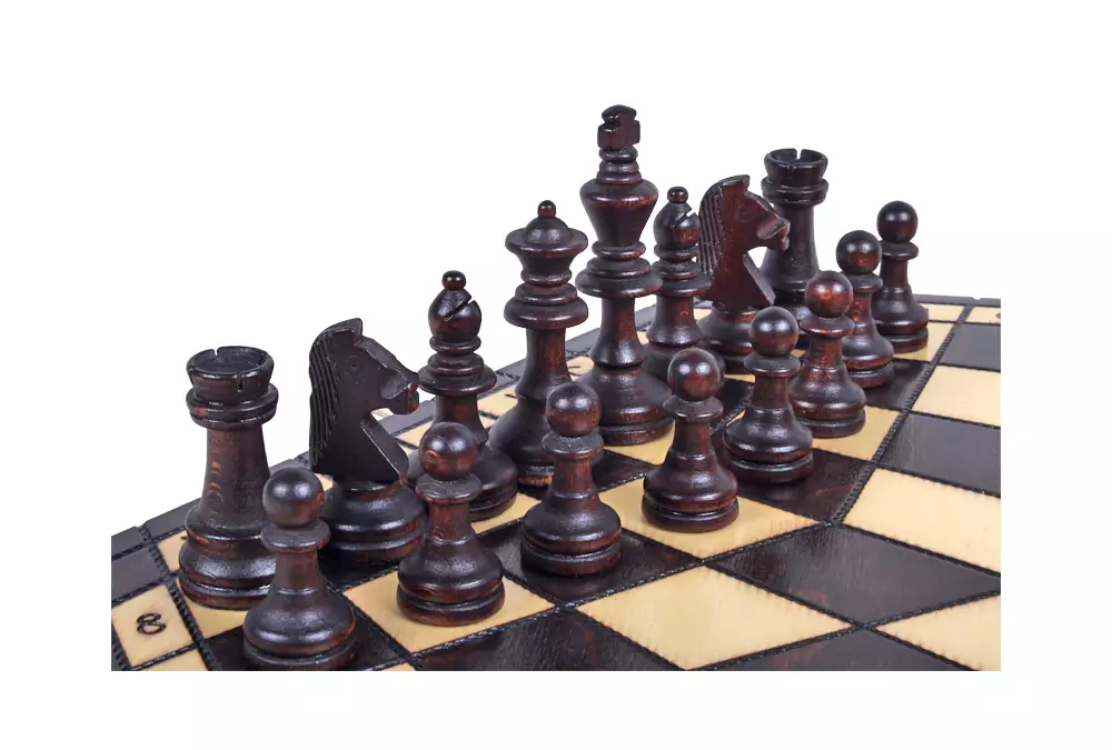 Szachy dla trójki graczy - duże (sześciokątna szachownica o boku 26 cm)