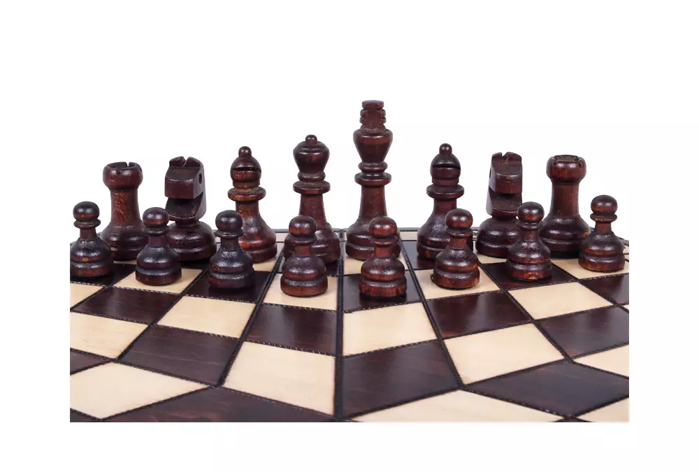 Szachy dla trójki graczy - średnie (40x35cm)