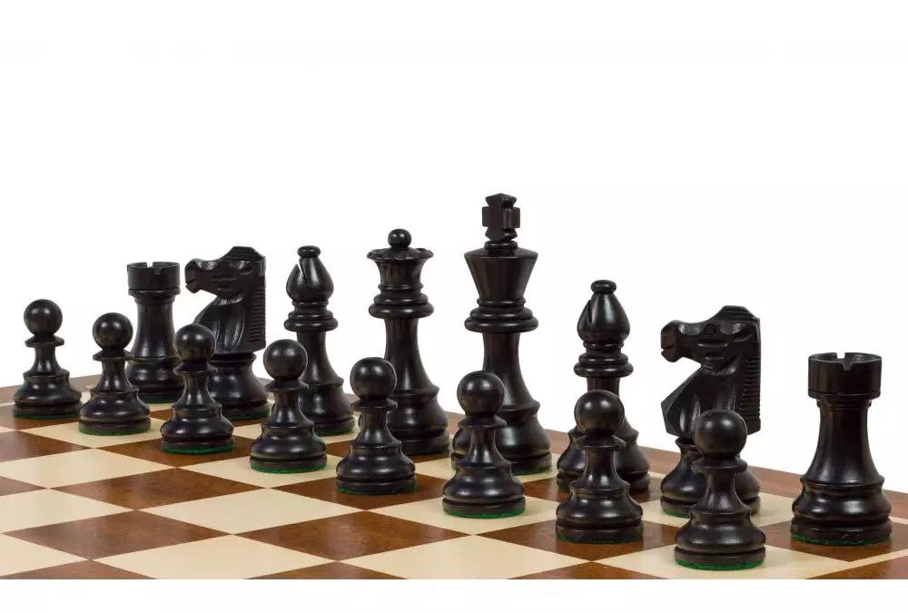 Szachy drewniane French 3,75 cala (pole 58 mm)