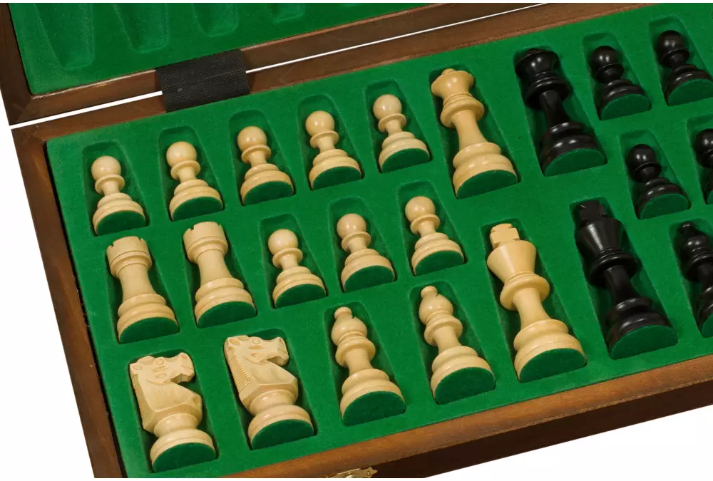 Szachy drewniane French 3,75 cala (pole 58 mm)