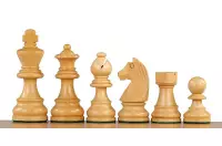 Figury szachowe Timeless Akacja indyjska/bukszpan 3 cale Rzeźbione Drewniane