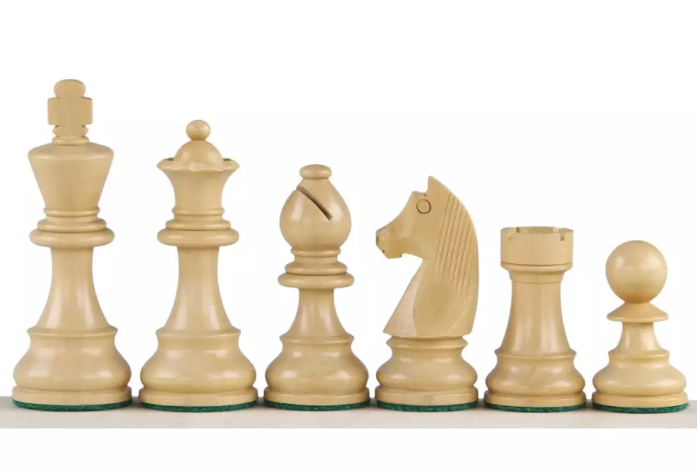Figury szachowe German (Timeless) 3 cale Rzeźbione Drewniane