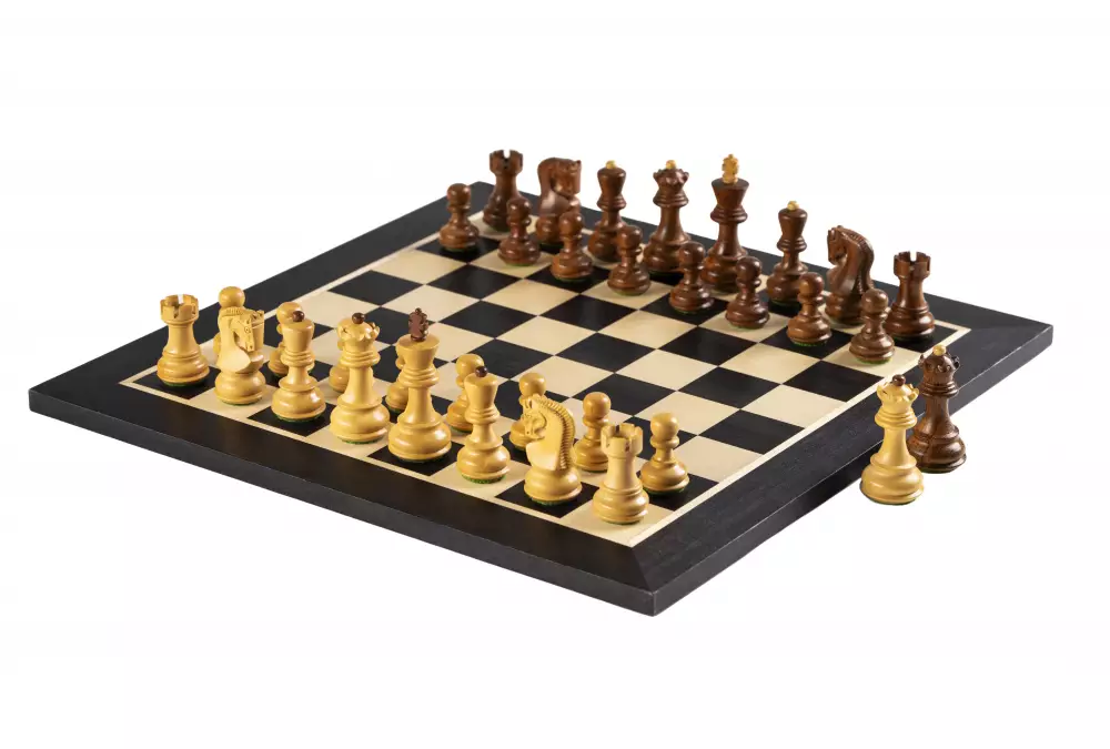 Figury szachowe Zagreb Akacja indyjska/Bukszpan 3,5 cala