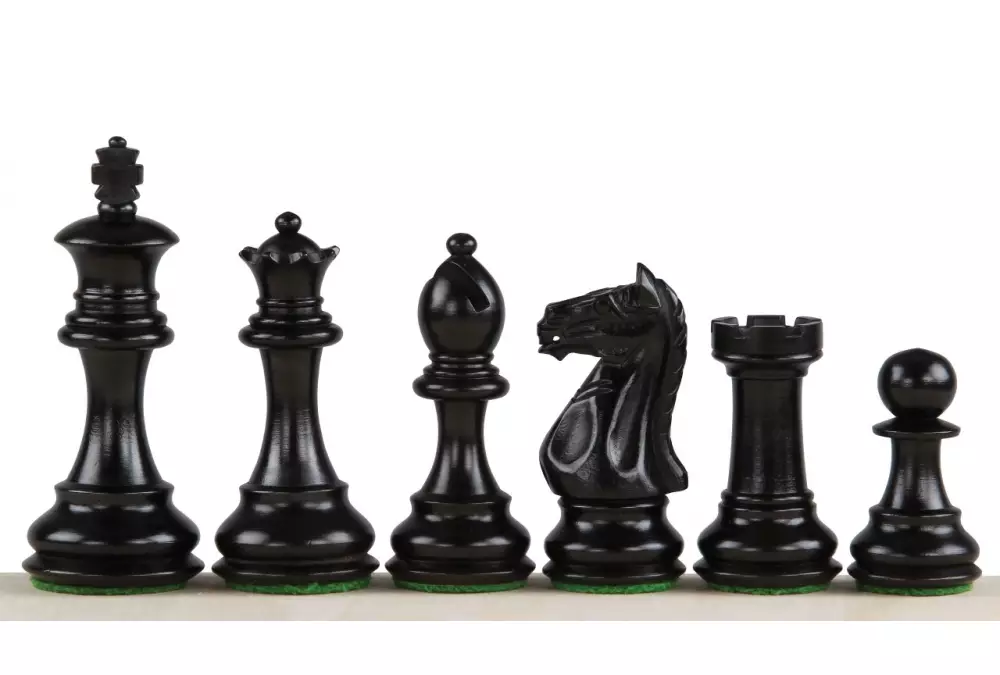 Figury szachowe Oxford 3,5 cala Rzeźbione Drewniane