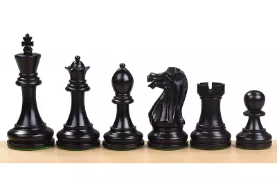 Figury szachowe Executive 4 cale Rzeźbione Drewniane