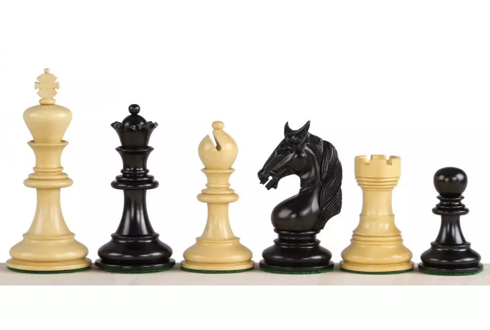 FIGURY SZACHOWE UNICORN HEBANOWE 4,25 cala