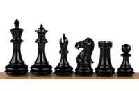 Figury szachowe Champfered Base Heban 4,25 cala