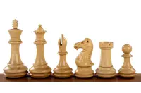 Figury szachowe Champfered Base Heban 4 cale