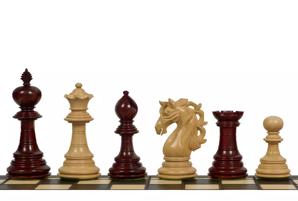Figury szachowe Adios 4" paduk/bukszpan