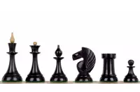 Figury szachowe Queen's Gambit 1957 Bukszpan hebanizowany 3,75 cala