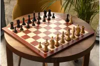 Figury szachowe Queen's Gambit 1957 Bukszpan hebanizowany 4 cale Figury szachowe Queen's Gambit 1957 Bukszpan hebanizowany 4 cale