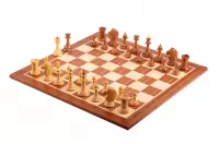 Figury szachowe Queen's Gambit 1957 akacja indyjska 3,75 cale