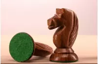 Figury szachowe Queen's Gambit 1957 akacja indyjska 3,75 cale