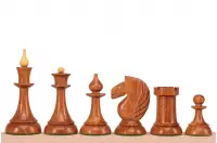 Figury szachowe Queen's Gambit 1957 akacja indyjska 3,75 cale