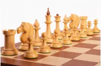 Figury szachowe Queen's Gambit 1957 akacja indyjska 3,75 cale