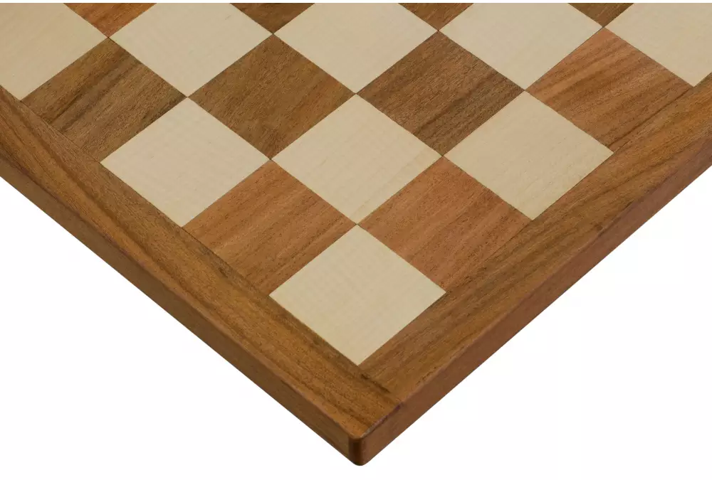 Deska szachowa z litego drewna (pole 50 mm) akacja / bukszpan