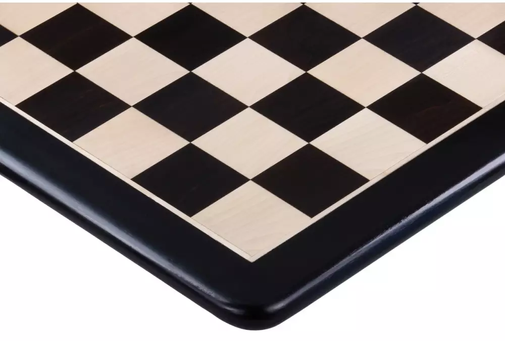 Deska szachowa z litego drewna - heban/bukszpan (pole 58 mm)