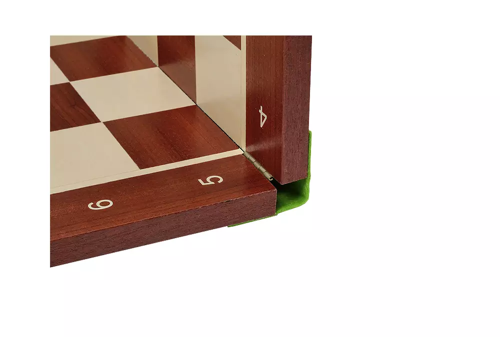 Deska szachowa składana nr 6 (z opisem) mahoń/klon (intarsja)