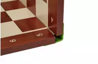 Deska szachowa składana nr 6 (z opisem) mahoń/klon (intarsja)