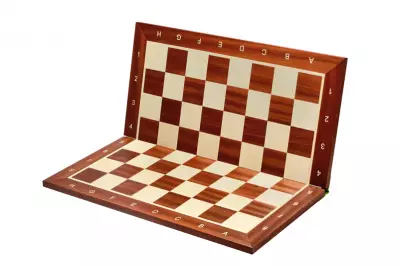 Deska szachowa składana nr 5 (z opisem) mahoń/jawor (intarsja)