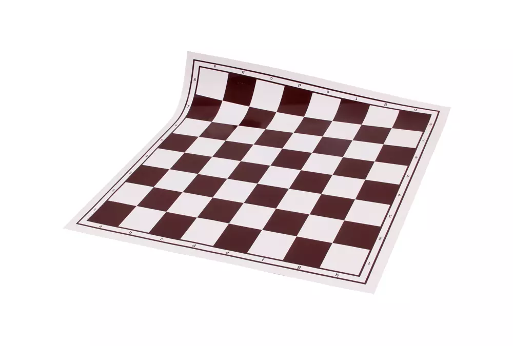 Zwijana, winylowa deska szachowa, biało - brązowa