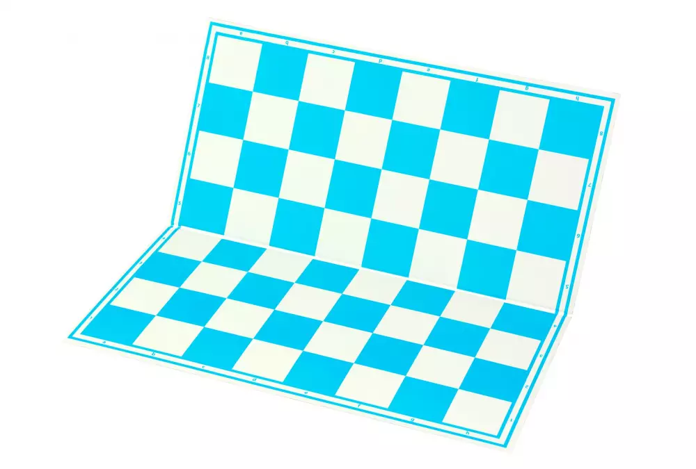 Szachownica tekturowa Turniejowa, niebiesko/biała, zmywalna powierzchnia