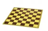 Szkolny zestaw szachowy - ciężki (figury plastikowe dociążane + szachownica tekturowa składana)