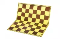 Szachownica / warcabnica Turniejowa 100 polowa, żółto/brązowa, zmywalna powierzchnia